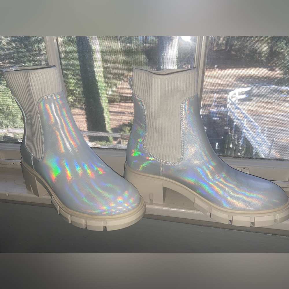Size 7, holographic boot